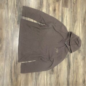 Brown Hurley Y2K Style Hoodie with Embroidered Logo